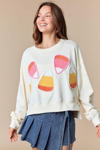 Hey Sweetie Tweeds Women’s 3-Color Holiday Sweatshirt – Halloween Long Sleeve Round Neck Casual Sweater in Saudi Arabia