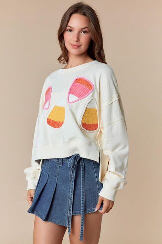 Hey Sweetie Tweeds Women’s 3-Color Holiday Sweatshirt – Halloween Long Sleeve Round Neck Casual Sweater in Saudi Arabia