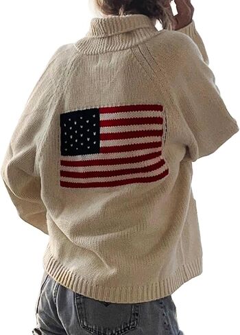 Chvity Women Lobster Print Long Sleeve Cardigan Sweater Casual Fashion Y2K Loose Fit Button Down Knit Sweater Coats in Saudi Arabia