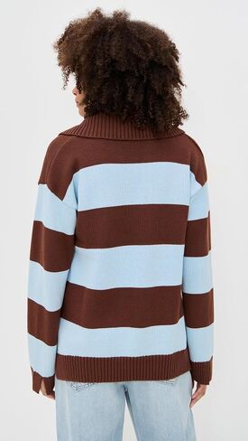 English Factory Women's Stripe Rugby Collared Sweater in Saudi Arabia
