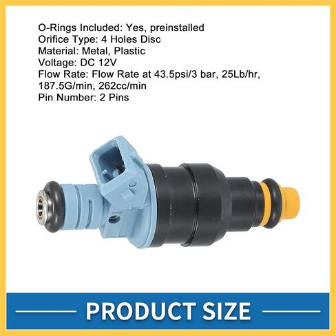 Fuel Injector No.F1TZ-9F593-D Fuel Injection Nozzle for Ford F-250 1991-1995 7.5L for Ford F-350 1991-1997 7.5L Blue 8 Pcs Auto Replacement Parts in Saudi Arabia