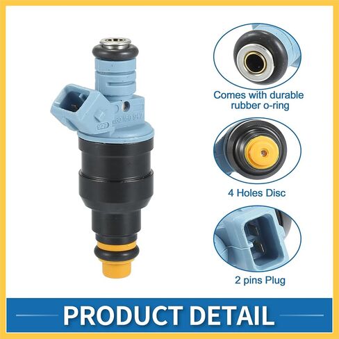 Fuel Injector No.F1TZ-9F593-D Fuel Injection Nozzle for Ford F-250 1991-1995 7.5L for Ford F-350 1991-1997 7.5L Blue 8 Pcs Auto Replacement Parts in Saudi Arabia