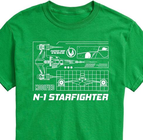 STAR WARS - The Mandalorian N1 Starfighter - Men's Short Sleeve Graphic T-Shirt in Saudi Arabia