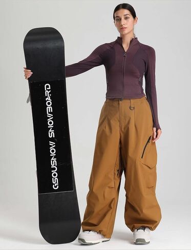 GSOU SNOW Mens Snow Pants Womens Baggy Snowboarding Ski Pant Loose Waterproof Windproof Insulated Outdoor Sport in Saudi Arabia