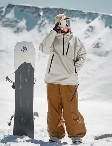 GSOU SNOW Mens Snow Pants Womens Baggy Snowboarding Ski Pant Loose Waterproof Windproof Insulated Outdoor Sport in Saudi Arabia