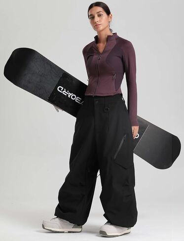 GSOU SNOW Mens Snow Pants Womens Baggy Snowboarding Ski Pant Loose Waterproof Windproof Insulated Outdoor Sport in Kuwait