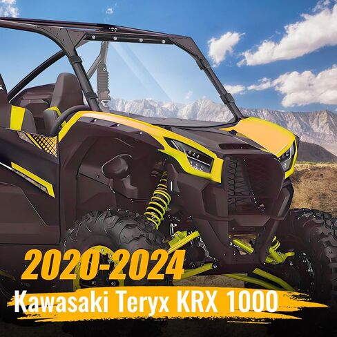 زجاج أمامي شفاف من KUAFU متوافق مع الزجاج الأمامي الكامل 2020-2024 Kawasaki Teryx KRX 1000 in Saudi Arabia
