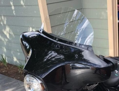 Harley Davidson 10" clear windshield for 1996-2013 Street Glide/Electra Glide/Ultra Classic/Tri-Glide, made of Makrolan polycarbonate with AR2 abrasion resistant coating in Saudi Arabia