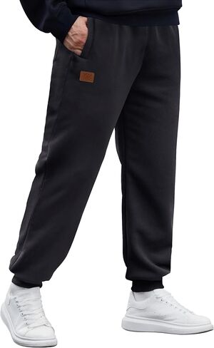 Men's Winter Fleece Joggers Sherpa Lined Sweatpants Active Running Outdoor Pants S-XXL in Kuwait