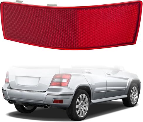 عاكس المصد الخلفي عاكس جانب الركاب باللون الأحمر متوافق مع مرسيدس بنز GLK350 GLK250 2010 2011 2012 2013 2014 2048200274 يمين in Kuwait