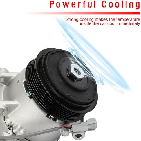 cciyu AC Compressor for Car 2013-2019 for Subaru Legacy for Subaru Outback 2.5L,Air Conditioning Compressor with Clutch 6 Grooves 140325C in Saudi Arabia
