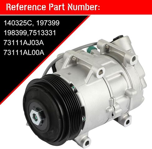 cciyu AC Compressor for Car 2013-2019 for Subaru Legacy for Subaru Outback 2.5L,Air Conditioning Compressor with Clutch 6 Grooves 140325C in Saudi Arabia