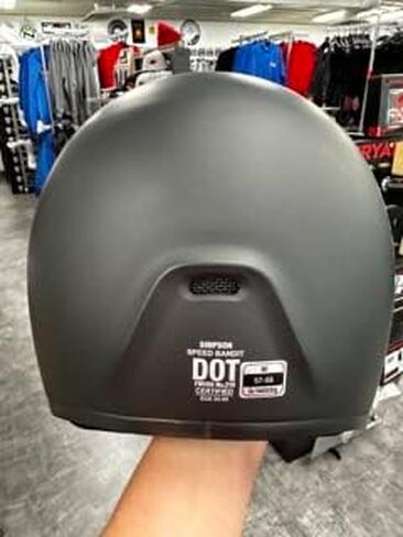 Simpson SPBM3 Speed ​​Bandit خوذة سباق لكامل الوجه مقاس متوسط ​​- أسود غير لامع - درع شفاف متضمن - درع المرآة المصور يباع بشكل منفصل in Saudi Arabia