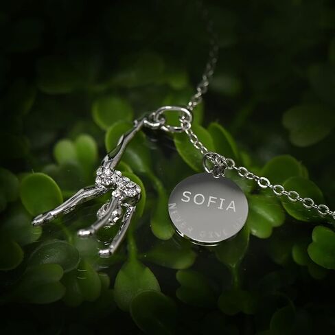 Sport and Athlete Necklace with Personalized Round Charm with Your Number, Name, Initial and Message in Saudi Arabia