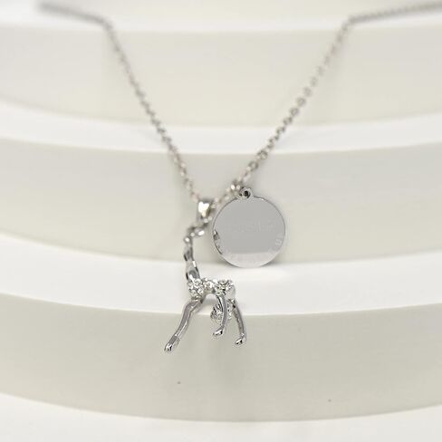 Sport and Athlete Necklace with Personalized Round Charm with Your Number, Name, Initial and Message in Saudi Arabia