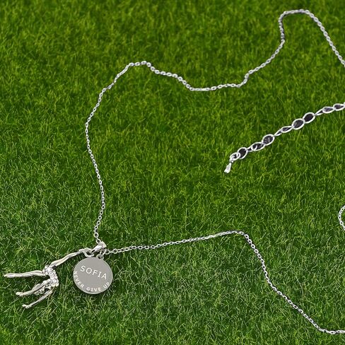 Sport and Athlete Necklace with Personalized Round Charm with Your Number, Name, Initial and Message in Saudi Arabia