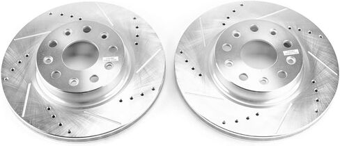 Power Stop AR8387XPR Drilled and Slotted Front Brake Rotor Pair For Jeep Wrangler 2018-2024 [Model Specific] in Saudi Arabia