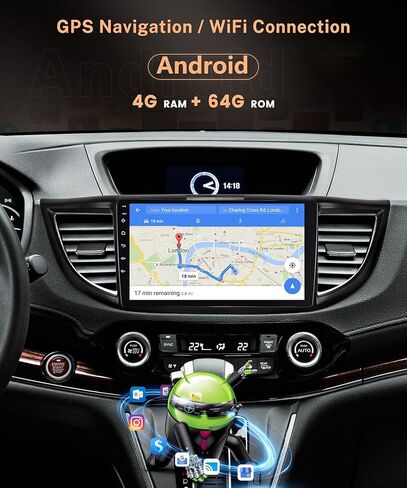 Car Radio for Honda CRV 2012 2013 2014 2015 2016, Rimoody Android 13 Car Stereo Wireless Carplay Android Auto 9 Inch Touch Screen Mirror Link Bluetooth FM/RDS GPS WiFi EQ SWC AHD Backup Camera in Saudi Arabia