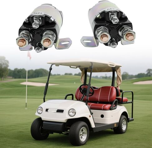 J17-81950-01 Solenoid Fit for Yamaha G1 Gas Golf Cart 12V 6 Terminal 100A for 2-cycle Gas Models Engine 1982-1989 Replacement for J17-81950-01 in Saudi Arabia