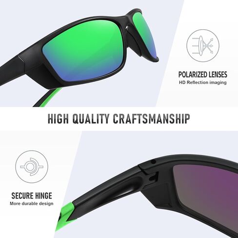 نظارات شمسية مستقطبة رياضية للرجال والنساء، نظارات شمسية واقية من الأشعة فوق البنفسجية للقيادة والجري وركوب الدراجات والصيد in Kuwait