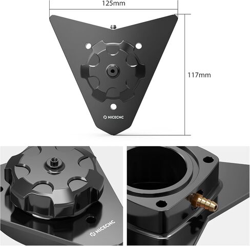 NICECNC Fuel Filler Keyless Fuel Door Fuel Neck Cap Cover Compatible with 690 Enduro/R & SMC/R 2008 2009 2010 2011 2012 2013 2014 2015 2016 2017 2018, with Stainless Steel Tethering Lanyard, Black in Saudi Arabia