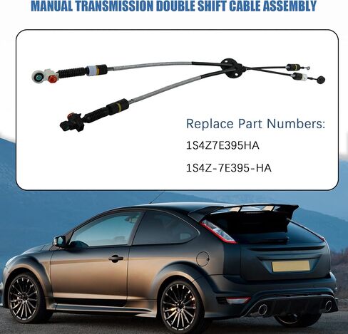 ناقل الحركة اليدوي مجموعة كابل التحول المزدوج 1S4Z7E395HA بديل لفورد فوكس 2001 2002 L4 2.0L DOHC يستبدل 1S4Z-7E395-HA in Saudi Arabia