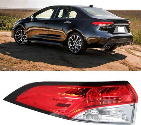 WFLNHB Outer Left Side Tail Light Assembly Replacement for Toyota Corolla 2020-2021 Driver Side Rear Tail Light Lamp 81560-02C10 TO2804154 in Saudi Arabia