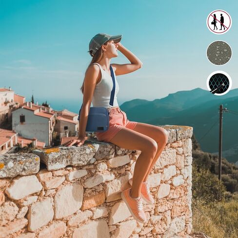 حقيبة سفر TOPEAST مضادة للسرقة للنساء والرجال، حقيبة كتف خفيفة الوزن بتصميم كلاسيكي للرحلات والاستخدام اليومي والرياضة in Kuwait