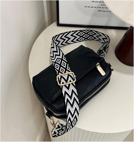 Crossbody Bags for Women, Vegan Leather Shoulder Handbags，Purses for Women with Adjustable Wide Strap in Saudi Arabia