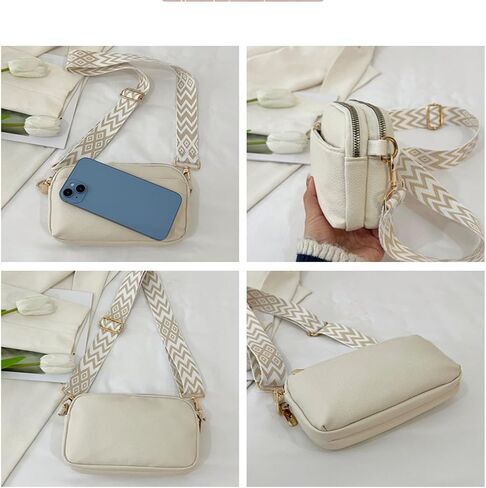 Crossbody Bags for Women, Vegan Leather Shoulder Handbags，Purses for Women with Adjustable Wide Strap in Saudi Arabia