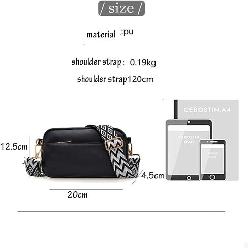 Crossbody Bags for Women, Vegan Leather Shoulder Handbags，Purses for Women with Adjustable Wide Strap in Saudi Arabia