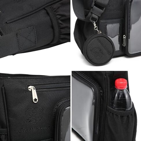 CHERRY SAUCE Ita Bag Kawaii Canvas Pin Display Purse Crossbody Shoulder Bag in Saudi Arabia