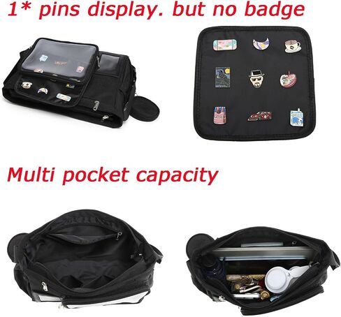 CHERRY SAUCE Ita Bag Kawaii Canvas Pin Display Purse Crossbody Shoulder Bag in Saudi Arabia