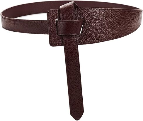 Women's Wide Belt for Long Outfits Genuine Leather Wrap Cinch Coffee and Brown Size:27-35.5 Inches in Saudi Arabia