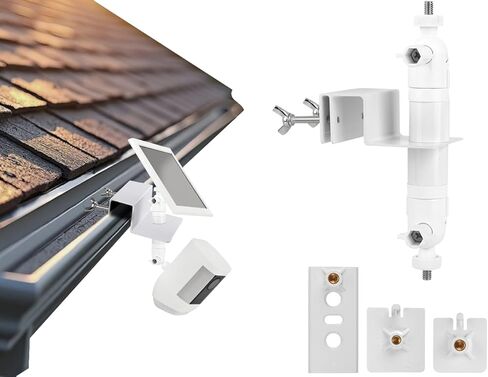 Adjustable Gutter Mount for Spotlight Cam Pro/Plus, Ring Solar Panel, Stick Up Cam | Aluminum Alloy Bracket | Weatherproof & Easy Installation | Secure Outdoor Camera Mounting in Saudi Arabia