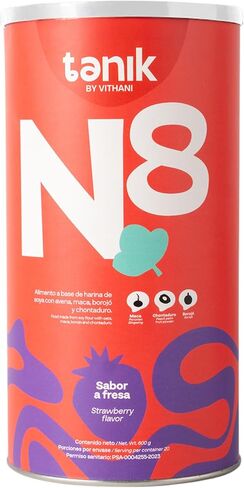 Vithani N8 - Multivitamin Powder with Maca, Borojo, Peach-Palm Fruit, Zinc, Calcium, Omega 3, Omega 6 & Vitamins, Strawberry Flavor, 20 Servings, Energy Support if You Feel Tired in Saudi Arabia