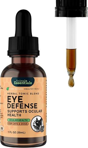 Animal Essentials Eye Defense للكلاب والقطط - دعم العين، صحة العين، تركيبة غنية باللوتين، مزيج عشبي، التوت، آذريون - 1 أونصة سائلة in Saudi Arabia