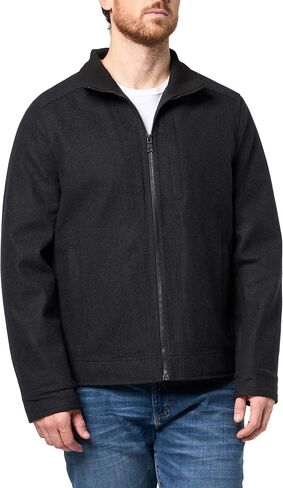Nautica Men's Wool Blend Lightweight Insulated Jacket – Printed Daimond Quilted Interior in Saudi Arabia