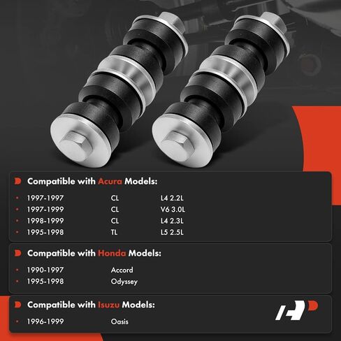 A-Premium 2 × وصلات شريط تثبيت أمامية Sway Bar، متوافقة مع Honda Accord 1990-1997، Odyssey 1995-1998 & Acura TL 1995-1998، CL 1997-1999 & Isuzu Oasis 1996-1999 in Saudi Arabia