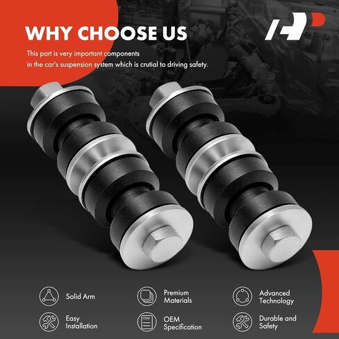 A-Premium 2 × وصلات شريط تثبيت أمامية Sway Bar، متوافقة مع Honda Accord 1990-1997، Odyssey 1995-1998 & Acura TL 1995-1998، CL 1997-1999 & Isuzu Oasis 1996-1999 in Saudi Arabia