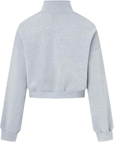 SOLY HUX Women's Half Zip Sweatshirt Long Sleeve Drop Shoulder Collared Casual Pullover Tops with Pocket in Saudi Arabia