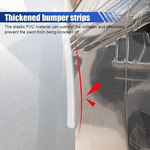 4PCS Car Side Door Edge Guards – Silicone Anti-Scratch&Anti-Collision Car Door Protector Trim Strips with Self-Adhesive – Universal Auto Body Bumper Protector for Cars SUVs Trucks Sedans (White) in Saudi Arabia