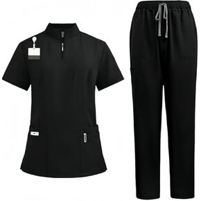 Unisex Scrubs Set,Nurse Uniform,Doctor Workwear,Stand-up Collar Operating Room Uniforms,uniformes medicos mujer in Kuwait