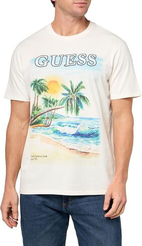 GUESS Men's Eco Short Sleeve Ocean Views Tee in Saudi Arabia