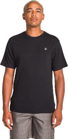 Volcom Men's Circle Stone Organic Short Sleeve T-Shirt – Soft Cotton Crewneck with Logo Graphic in Saudi Arabia