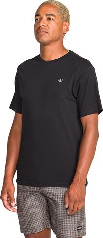 Volcom Men's Circle Stone Organic Short Sleeve T-Shirt – Soft Cotton Crewneck with Logo Graphic in Saudi Arabia