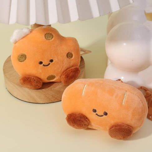 سوبر لطيف Kawaii أفخم توست سلاسل المفاتيح للرجال النساء، زوجين شنقا الزينة حقيبة Accories المعادن حلقة رئيسية الهدايا in Saudi Arabia
