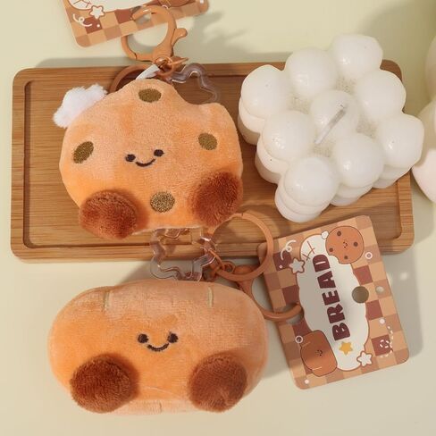 سوبر لطيف Kawaii أفخم توست سلاسل المفاتيح للرجال النساء، زوجين شنقا الزينة حقيبة Accories المعادن حلقة رئيسية الهدايا in Saudi Arabia