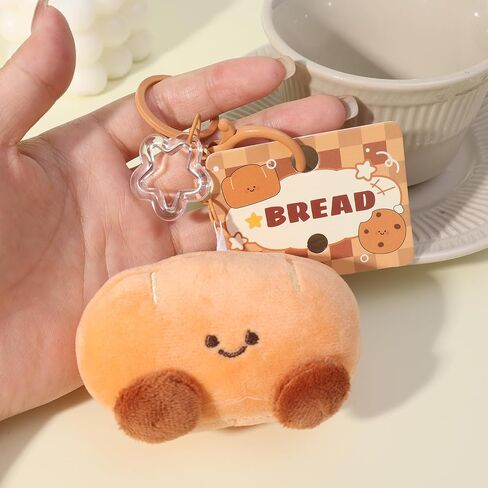 سوبر لطيف Kawaii أفخم توست سلاسل المفاتيح للرجال النساء، زوجين شنقا الزينة حقيبة Accories المعادن حلقة رئيسية الهدايا in Saudi Arabia