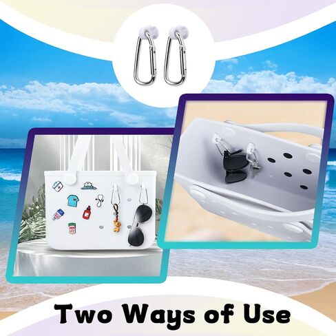 7-Piece Nurse Charm Set for Bogg Bag with 2 Keychain Clips, Medical-Themed Accessories for Beach Totes & Pool Bags in Saudi Arabia